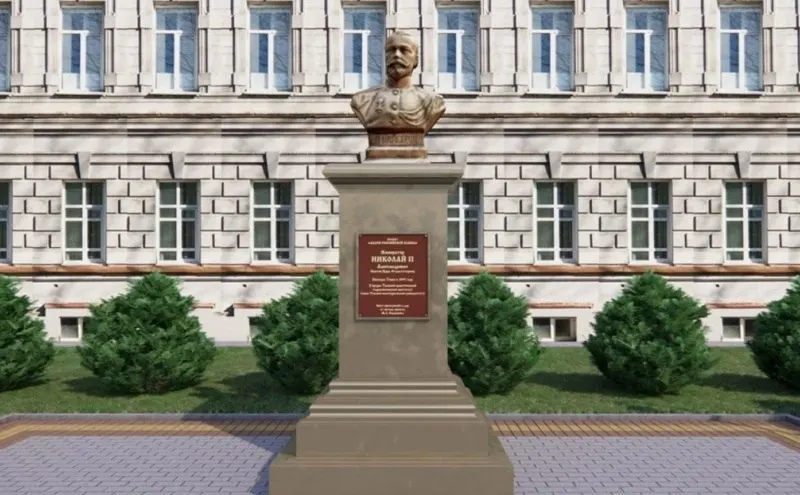 У корпуса №3 Томского политехнического университета с улицы Усова вырубили несколько деревьев — место готовят для установки памятника Николая II и косметического ремонта фасада. По периметру планируют высадить кустарники.