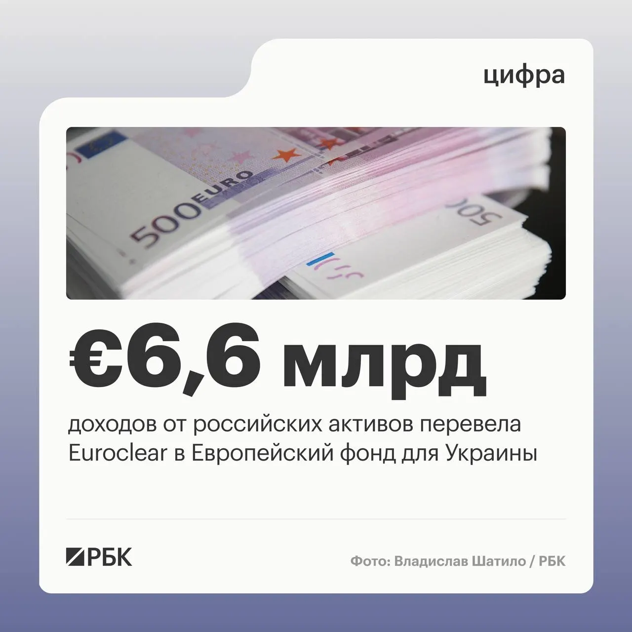 Бельгийский депозитарий перечислил Киеву €6,6 млрд от замороженных российских активов. Следующий платёж в €1,4 млрд ожидается в июле 2026 года; процентные доходы за I квартал снизились на 23%.