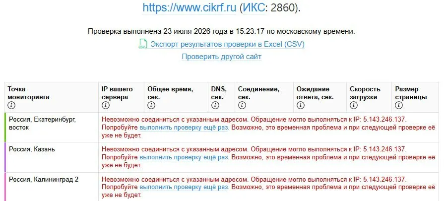 Ресурс Центральной избирательной комиссии перестал открываться одновременно для пользователей; это совпало с публикацией деклараций кандидатов в Госдуму. Официальных комментариев от ЦИК пока нет.
