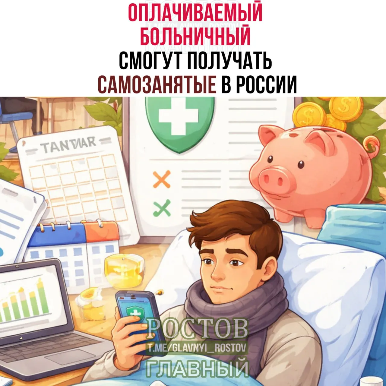 Самозанятые смогут рассчитывать на выплаты по временной нетрудоспособности: 35 000 ₽ при взносах 1 344 ₽ в месяц и 50 000 ₽ при взносах 1 920 ₽. Оформление — через «Мой налог», «Госуслуги» или Фонд социального страхования.